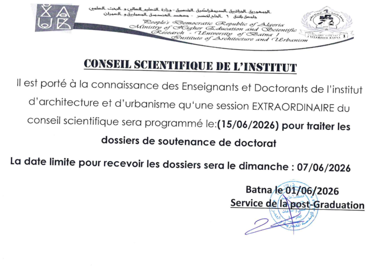 annonce-conseil scientifique de l’ institut